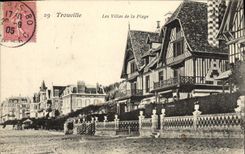 VINTAGE POSTCARD Trouville villas of the beach