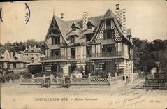 VINTAGE POSTCARD Trouville on sea house Norman