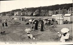 CPA Trouville Les villas et la plage