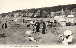 CPA Trouville Les villas et la plage