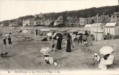 CPA Trouville Les villas et la plage