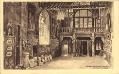 VINTAGE POSTCARD Honfleur Museum of Interior the Honfleur Old man of the church