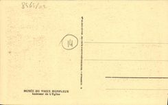 Museo de Honfleur de la POSTAL de la VENDIMIA del interior el viejo hombre de Honfleur de la iglesia