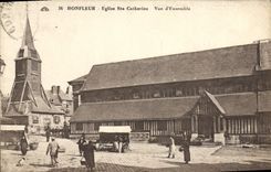CPA Honfleur Eglise Ste Catherine Vue D'Ensemble