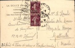 VINTAGE POSTCARD Honfleur Church co. Catherine