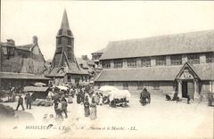 CPA Honfleur L'Eglise Sainte Catherine et le Marche