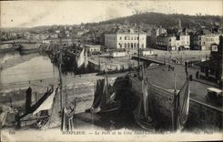 CPA Honfleur Le Port et la Cote Saint Leonard Bateaux