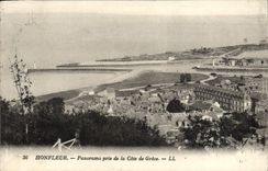 VINTAGE POSTCARD Honfleur Panorama Taken of the Dimension Of Grace