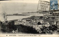 CPA Honfleur Panorama Pris de la Cote De Grace