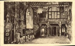 VINTAGE POSTCARD Honfleur Of the Old Interior of the Church