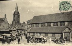 CPA Honfleur La Place du Marche