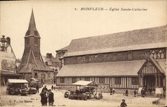 VINTAGE POSTCARD Honfleur the Church co. Catherine