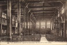 VINTAGE POSTCARD Honfleur the Church co. Catherine the nave