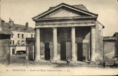 VINTAGE POSTCARD Honfleur Gate of the Church co. Catherine