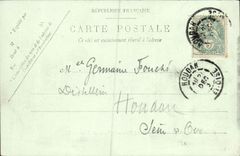 CPA Honfleur L'Hotel du Cheval Blanc et le Bateau du Havre