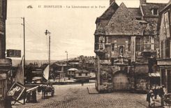 VINTAGE POSTCARD Honfleur Lieutenancy and the Port Confectionery