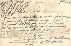 CPA Honfleur Le port et la cote de Grace Bateaux 