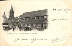 CPA Honfleur La Place du Marche 