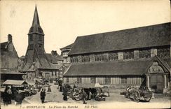 CPA Honfleur La Place du Marche 