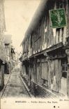 VINTAGE POSTCARD Honfleur Old women Houses Street Varin