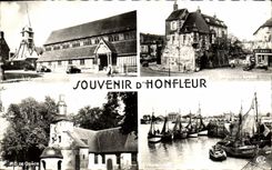 MODERN CARD To remember of Honfleur
