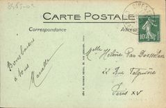 VINTAGE POSTCARD Honfleur the Bois de Boulogne seen of the Beach