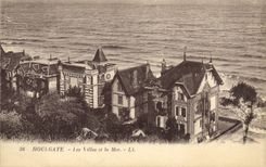 VINTAGE POSTCARD Houlgate Villas and Sea