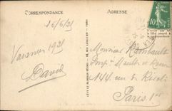 Camino de Houlgate de la POSTAL de la VENDIMIA de Villers y del Vue en el pastor y las ovejas de Houlgate