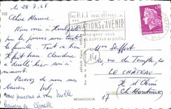 POSTAL MODERNA acantilados de los regattas de Houlgate la opinión de golf miniatura