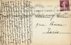 Hotel de Houlgate Imbert de la POSTAL de la VENDIMIA visto de la playa