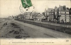 POSTAL Houlgate de la VENDIMIA el hotel del mar y del Promeande del mar