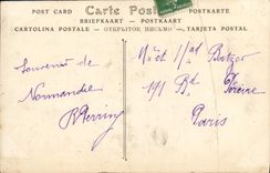 POSTAL Houlgate de la VENDIMIA el hotel del mar y del Promeande del mar