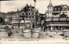CPA Trouville La Plage et la Rue de Paris 