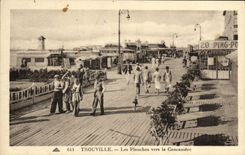 CPA Trouville Les Planches vers la Cancaniere 