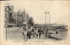 VINTAGE POSTCARD Trouville on Sea the Walk of the Boards