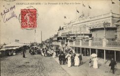 CPA Trouville sur Mer La Promenade de la Plage et le Casino