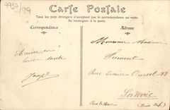 VINTAGE POSTCARD Trouville on Mer Under the Bridge has low pond