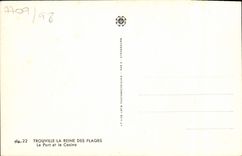 VINTAGE POSTCARD Trouville the Queen of the Beaches the Port and the Casino Boat