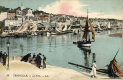 CPA Trouville Le Port Bateaux Peche Pecheur 