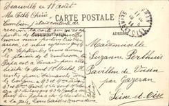 VINTAGE POSTCARD Trouville Quay of Joinville Publicity Cocoa Van Houten Garage