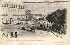CPA Trouville Sur Mer La Plage de La Cathotte le Quai Vallee