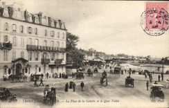 CPA Trouville Sur Mer La Plage de La Cathotte le Quai Vallee