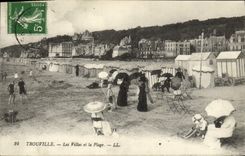 CPA Trouville Les villas et la plage