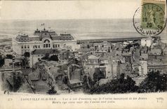 CPA Trouville Sur Mer Vue a vol d'oiseau sur le casino municipal et les jetees