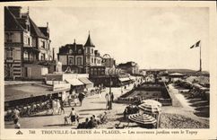 VINTAGE POSTCARD Trouville the Queen of the beaches new gardens towards the topsy