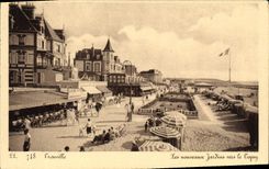 VINTAGE POSTCARD Trouville new gardens towards the topsy