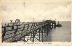 VINTAGE POSTCARD Trouville Thrown of Le Havre Boat