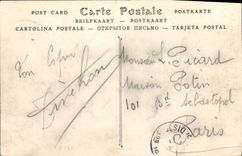 VINTAGE POSTCARD Trouville piers at the time of the tide Boats