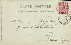 VINTAGE POSTCARD Trouville On Sea the pier walk one day of storm