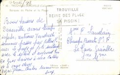 MODERN CARD Trouville Deauville boats of sin and the beach